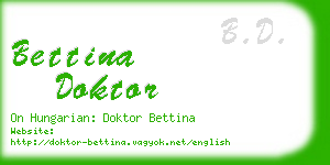 bettina doktor business card